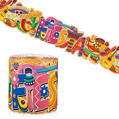Panelee Let's Fiesta Border 68.9 Feet Bulletin Board Border Butterflies Flowers Bee Space Inspirational Cute Decor for Classroom Bulletin Boards Chalkboard Wall Decor