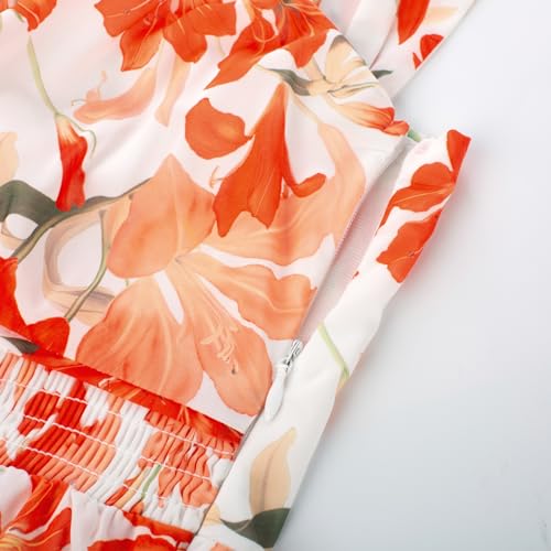 Image of GRACE KARIN 2026 Women's Summer Floral Wedding Guest Dress,Beach Flowy A Line Maxi Off Shoulder Bridesmaid Dresses