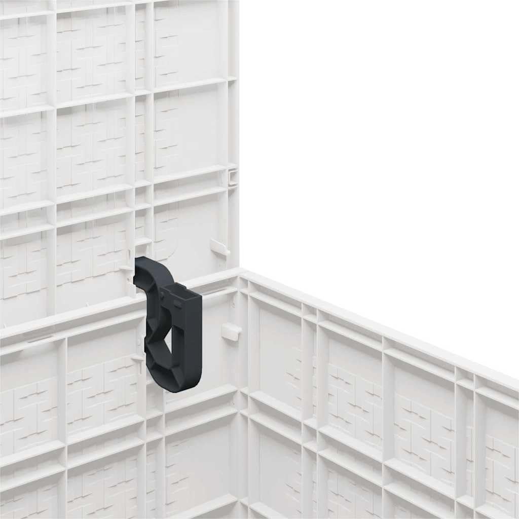 vidaXL Aufbewahrungsbox mit Speicher Weiß 55 x 53 x 57 cm Polypropylen, Garten und Terrasse, Moderner Outdoor Aufbewahrungsbox, Rechteckiger wetterfester, robuster Organizer für Möbel