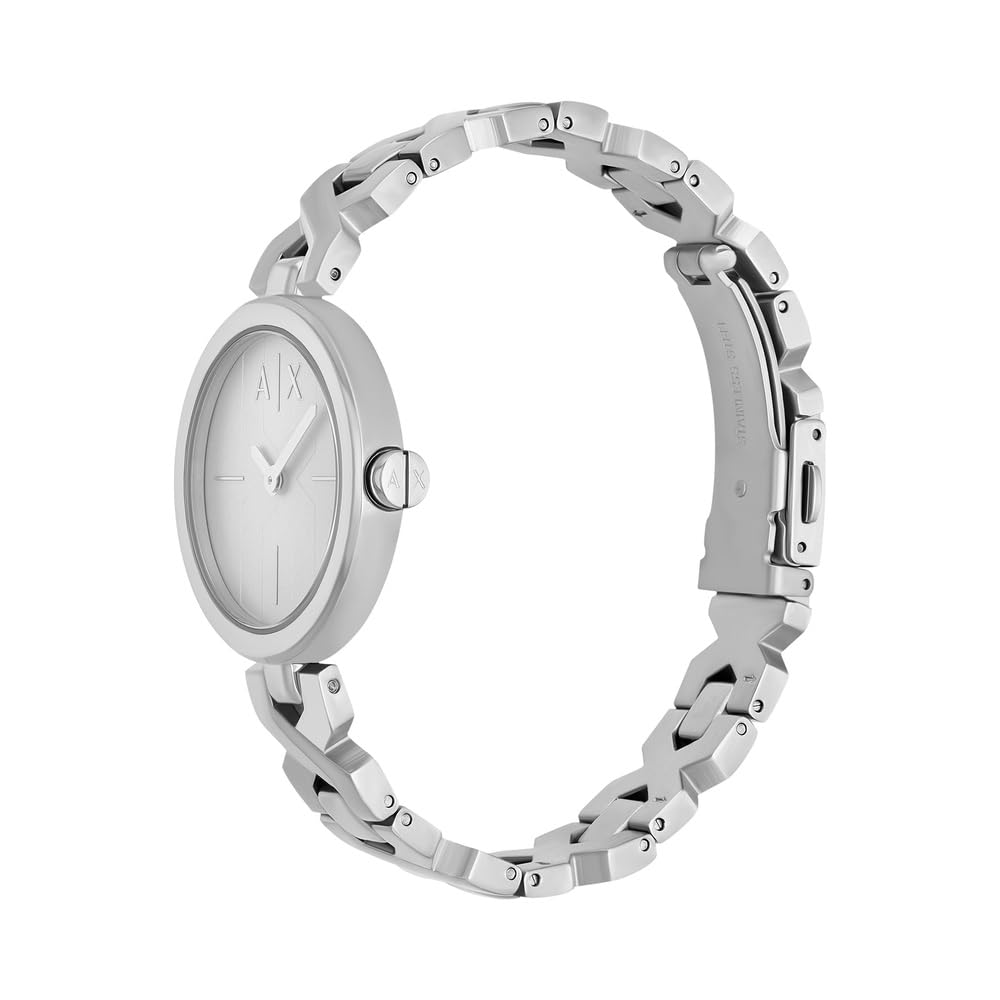 Armani Exchange Orologio Donna, Movimento al Quarzo Due Lancette e Cassa 32 mm con cinturino in acciaio inossidabile