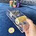 Xoeryoy 5Pcs Poker Chip Case, Clear Plastic Poker Chip Tray with Lid, Multi-Use Storage Display Case for Gambling, Parties or Home