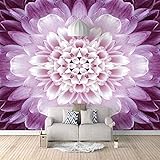 SUUKLI Fototapete Mode Lila Blumen 250X175Cm Selbstklebende Tapete Fototapeten Vlies Tapeten Vliestapete Wandtapete Moderne Wanddeko Wandbild Wand Schlafzimmer Wohnzimmer Büro