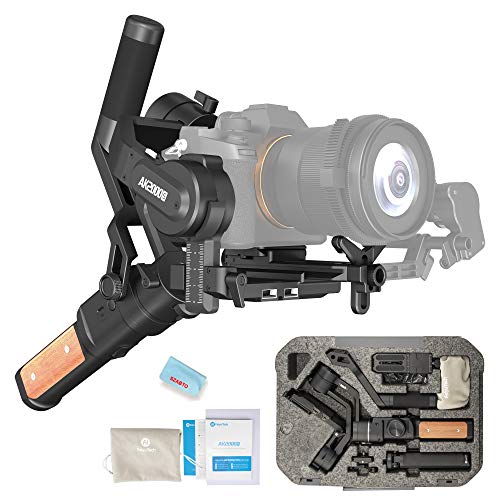 FeiyuTech AK2000S 3-Axis Handheld Gimbal Stabilizer for Mirrorless DSLR Cameras Compatible with Sony α9 α7R4 A6400, Canon EOS R M50 M6, Panasonic GH4 GH5S, Nikon Z6 Z7, Fuji XT3 X-T20, 2.2kg Payload