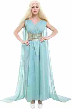 khaleesi blue dress costume Made to Measure! Inspired by Daenerys Targaryen's Blue Dress / White Pleated Skirt Season 4 / Dragon Scale Embroidery, Silk