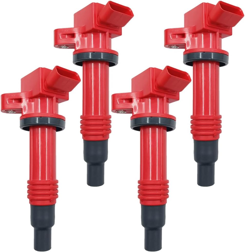 Performance Ignition Coil Packs Set Of 4 Compatible With 1998-2005 Toyota Altezza Gita SXE10 3SGE JDM Replacement For 90919-02236 9091902236