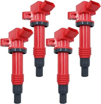 Performance Ignition Coil Packs Set Of 4 Compatible With 1998-2005 Toyota Altezza Gita SXE10 3SGE JDM Replacement For 90919-02236 9091902236
