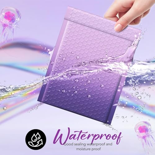 Image of Fuxury Opaque Bubble Mailers 6x10 600 Pack Gradient Purple Padded Envelopes