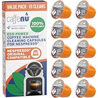 Caffenu 10 cápsulas de limpieza compatible con Nespresso