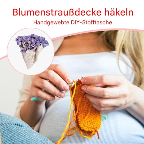 Kit de couverture au crochet facile pour débutant avec fil doux et modèle pas à pas - 7