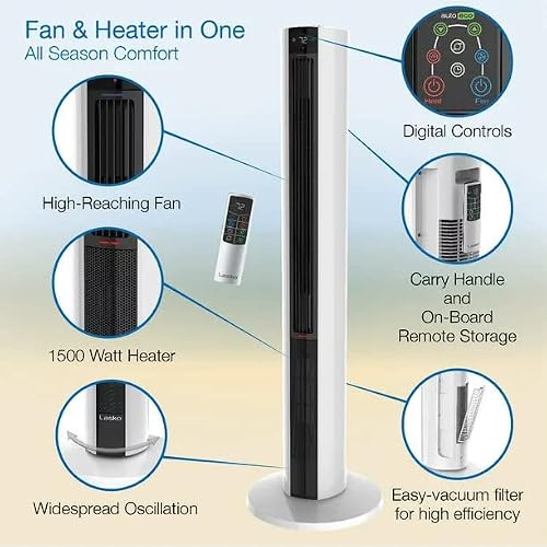 George Carlin All Season Tower Fan and Heater #TOP20