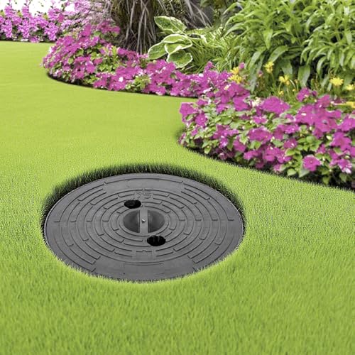 tonchean 18 Gallon Perforated Sump Pump Basin with Lid, Basin Bucket with Drilled Holes for Driveways, Yards and Underground Spaces (Black, 16.9 x 18.5 x 15.8 Inch) by tonchean - Used condition - Image 5