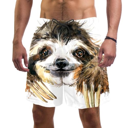 Short de plage homme mignon paresseuse swim shorts piscine été