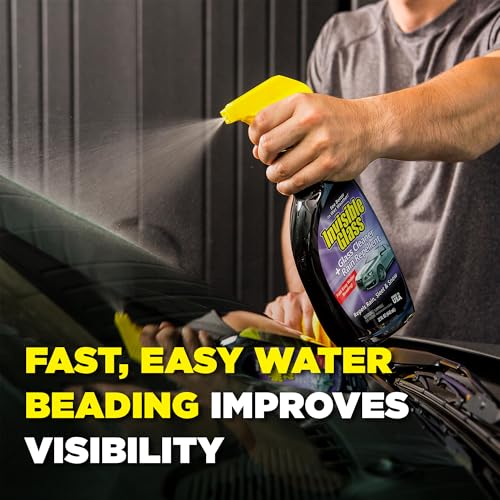 Image of Invisible Glass 92184-2PK Glass Cleaner + Rain Repellent 2-in-1 Windshield and Window Spray, Cleans Auto Glass, Repels Rain, Sleet, Snow, Improves Wet Weather Visibility - 22 fl oz (Pack of 2)