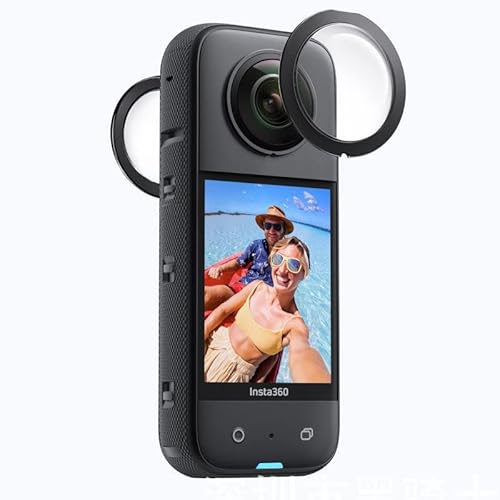 Taoricen Pegajoso Protectores de Lentes para Insta360 X3 Cámara panorámica Lente (2 Piezas) Cover