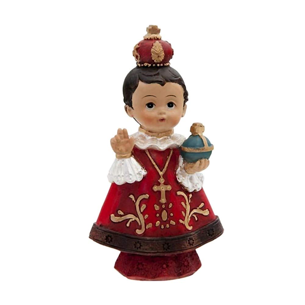 Figurine Enfant Jésus de Prague 8cm en résine pour décoration religieuse