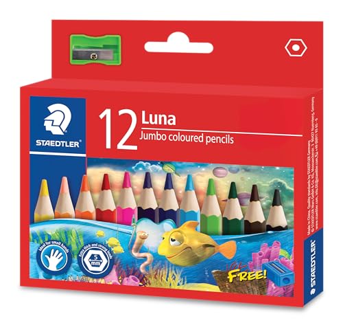 Crayon de couleur court jumbo STAEDTLER Luna pour dessiner sans se fatiguer