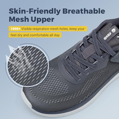 Image of FitVille Wide Walking Shoes for Men Extra Wide Width Sneakers with Arch Support Comfortable Lightweight Running Shoes for Men for Gym-Cloud Wanderer V22