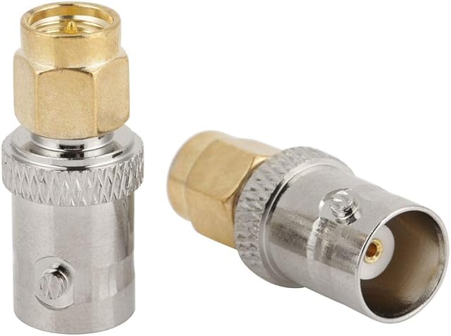 2pcs BNC to SMA Connector BNC Female to SMA Male Type RF Coaxial Adapter Test Converter