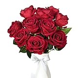 Material: Die Blüten künstlicher Rosen bestehen aus Seide mit leuchtenden und schönen Farben. In den Blütenstielen befinden sich Metalldrähte, die frei gestaltet werden können.