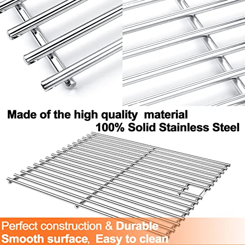 Hisencn 17 Inch Cooking Grates For Home Depot Nexgrill 720-0830H, 720-0830D, 720-0783E, 720-0783C, 5 Burner 720-0888, Stainless Steel Cooking Grids Replacement Parts For Nexgrill 4&5-Burner Gas Grill #TOP1