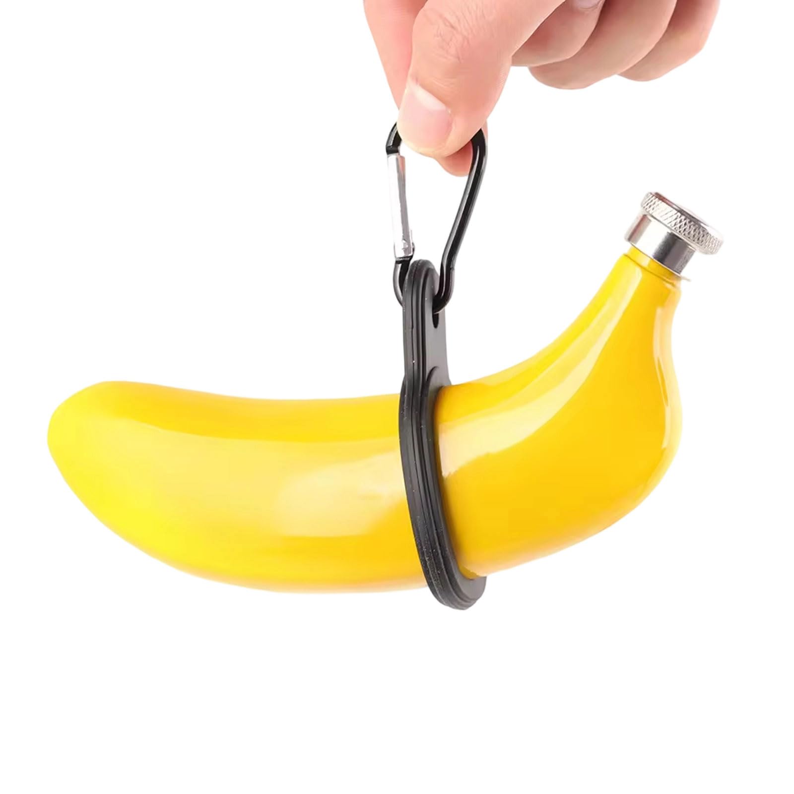 LUCKGONI Premium 5oz Banana Shaped Stainless Steel Liquor Flask for Outdoor Adventures Pocket Bottle Drink Container