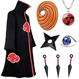 akatsuki japonais dijon 3.【Klassisches Akatsuki-Design 】- Dieses Obito-Kostüm mit Maske zeigt das klassische Akatsuki-Anime-Logo mit schwarzer Außenseite und leuchtend roten Wolken mit weißem Rand, die mit traditionellen Sticktechniken aufgestickt wurden. Es ist mit weichem roten Stoff gefüttert, hat weite, lange Ärmel, einen Reißverschluss auf der Brust und einen Hals, der lang genug ist, um einen Umhang zu bilden, der diesen klassischen Charakter gut widerspiegelt.