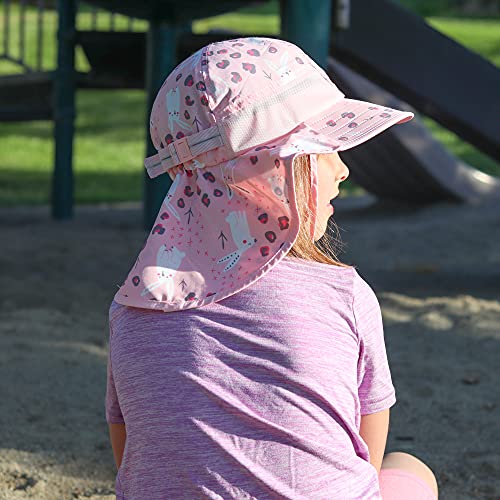 Image of icolor Kids Sun Hat UPF50+ Sun Protection Bucket Hat Toddler Summer Beach Play Hats with Neck Flap for Girl Boy Ages 3~10
