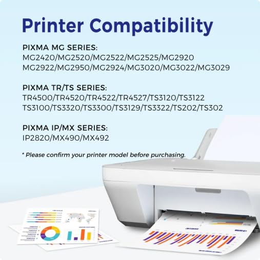 Image of TOKYOINK 245XL 246XL Ink Cartridges Replacement for Canon 245XL 246XL Combo Pack PG-245XL CL-246XL for Pixma MX490 MX492 MG2522 TR4520 TR4500 TS202 TS3322 TS3122 iP2820 MG2420 MG2922 PG245 (2 Pack)