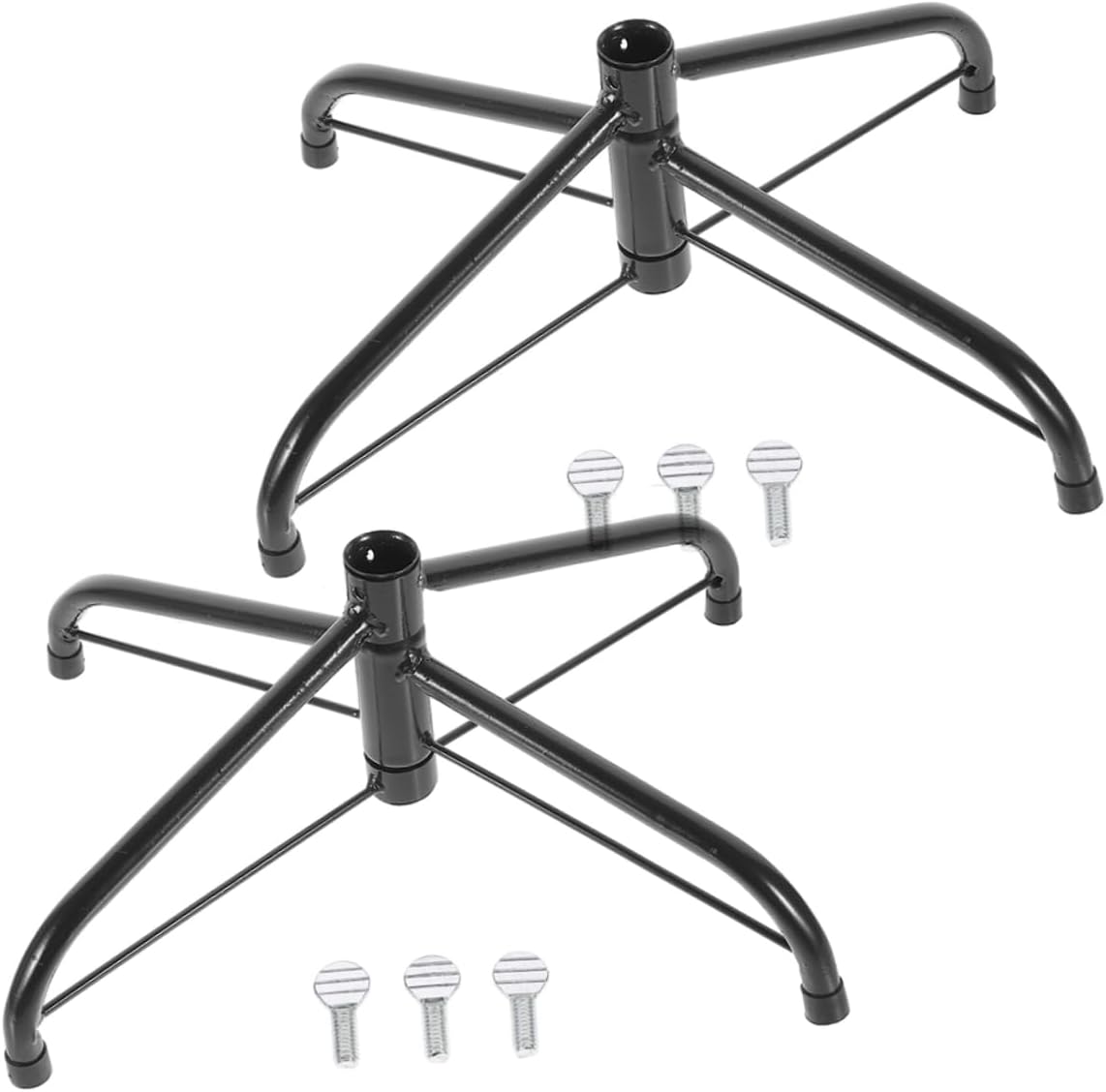STOBAZA 2pcs Sturdy Christmas Tree Stand Holiday Support Pedestal for Artificial Trees Secure Base for Festive Stability Lightweight and Elegant Design