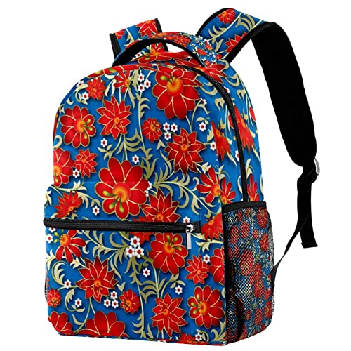 Sac à dos voyage fleurs rouges et blanches Leisure Campus avec porte-bouteille