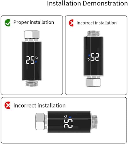 Miniatura 3 de Hydroelectric Water Temperature Display Shower Head, Bath Thermometer Digital With With Real-Time 3-Color Indicator And G12 Interface For Safe