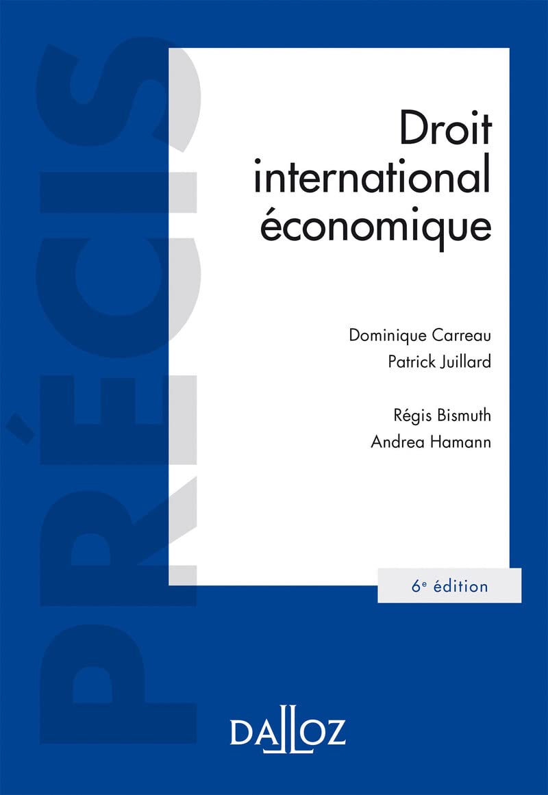 Dalloz Livre Droit international économique 6e édition