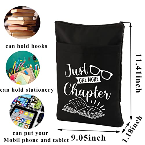PLITI Bookworm Book Sleeve Librarian Appreciation Gift Book Lover Gift Just One More Chapter Book Protector for Women (More Chapter BSblU) - Image 2