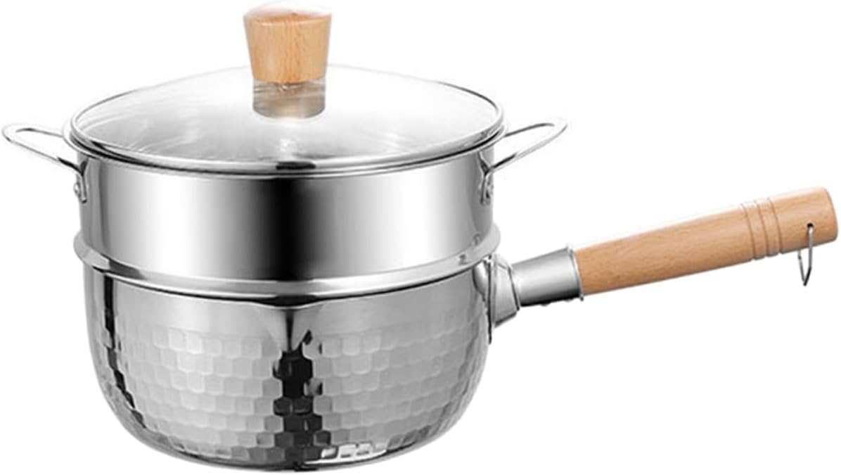 1 Set Multifunctional Household Soup Pot with Noodles and Milk Cooking Pot Design for Convenient Cooking and Fine Texture for Home Use