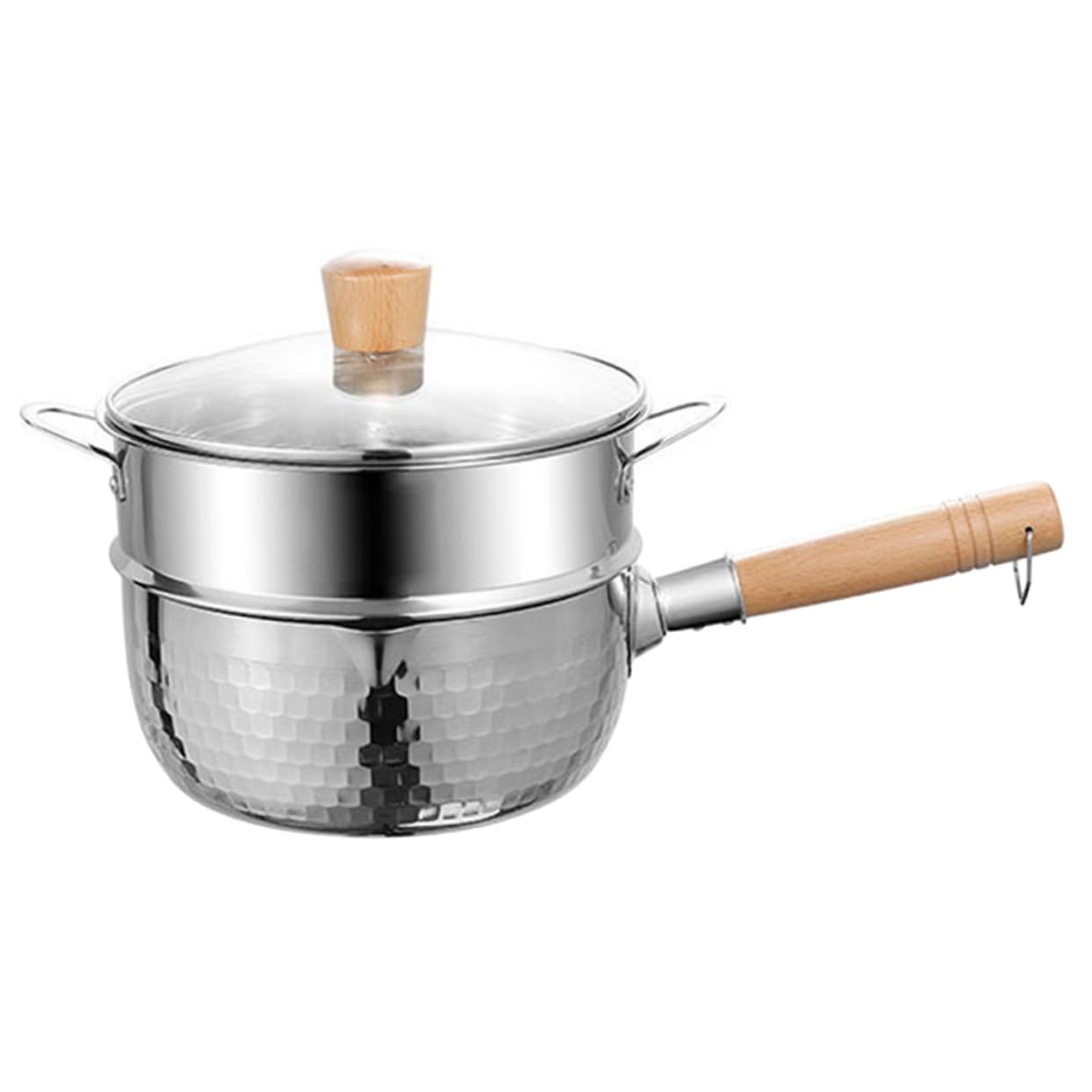 SOLUSTRE 1 Set Multifunctional Household Soup Pot with Noodles and Milk Cooking Pot Design for Convenient Cooking and Fine Texture for Home Use