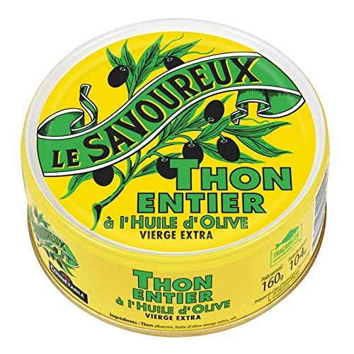 Le Savouréux - Juego de 4 atún con aceite de oliva virgen extra 160 g