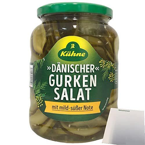 Kühne Dänischer Gurkensalat mit milder süßer Note (670g Glas) + usy Block