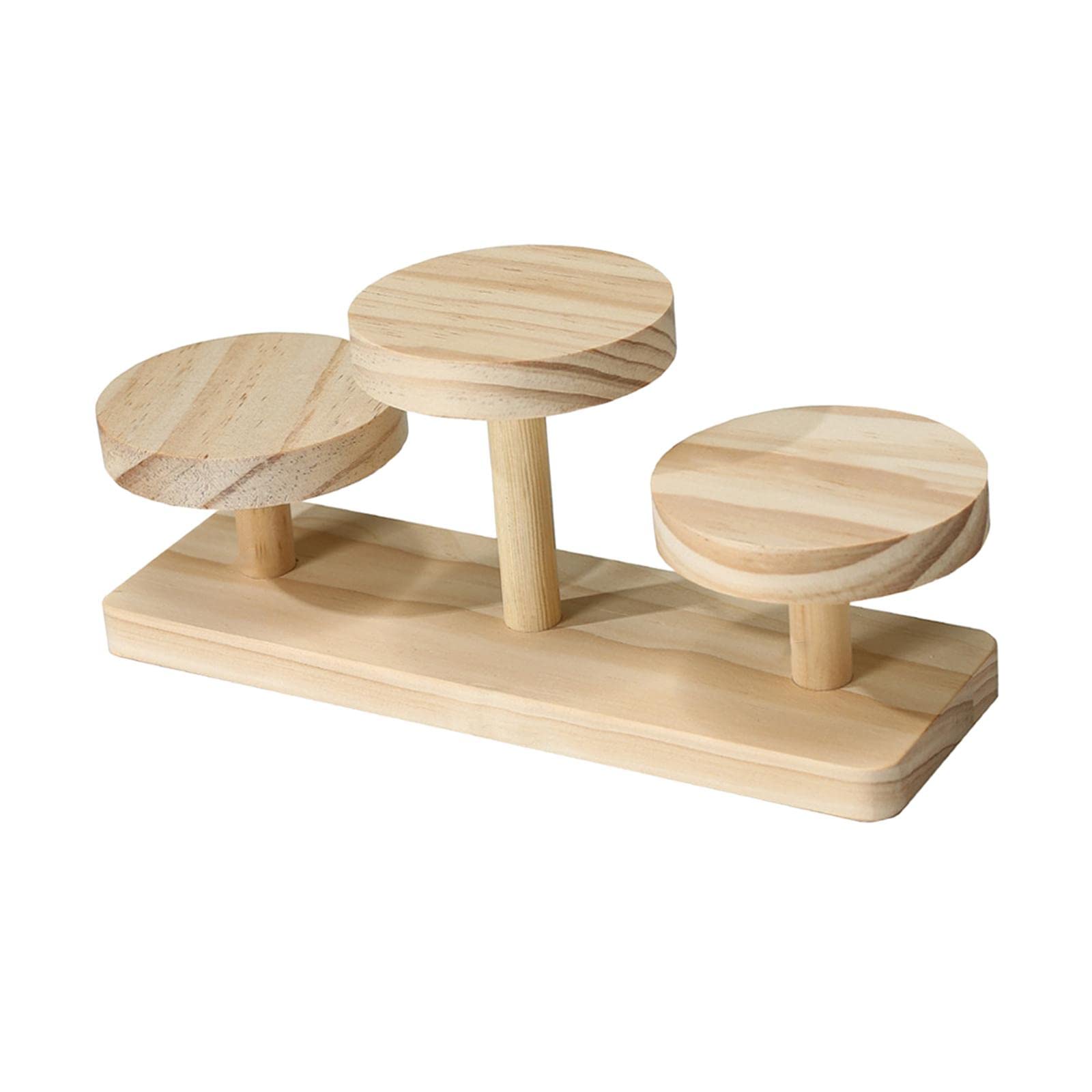 Juego de 3 elevadores de exhibición de madera para joyas, figuras, gafas, estilo B, estilo B