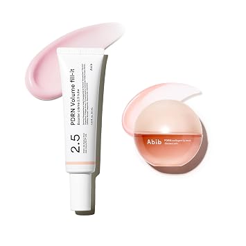 Abib PDRN Volume Pumping Duo PDRN Volume Fill-It Cream & Vegan Collagen Lip Mask Glazed Jelly - Peptide Retinal Firming for Forehead, Smile Lines & Neck Wrinkles, Korean Sleeping Mask for Dry Lips