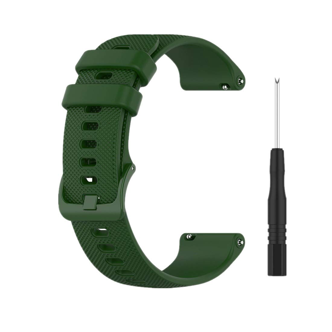 Huwokxix Watch Strap Compatible with Garmin Forerunner 745,Adjustable Silicone Sports Strap Replacement Band for Garmin Forerunner 745 Smart Watch
