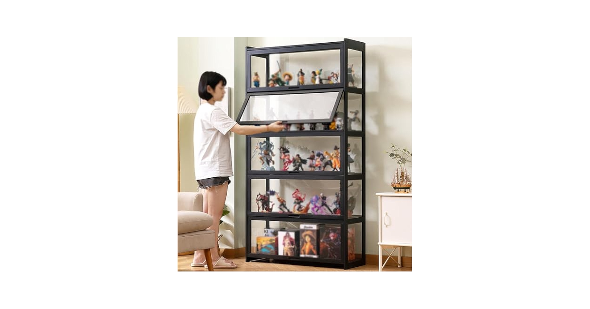 Amazon.co.jp: コレクションケース フィギュアケース ガラス