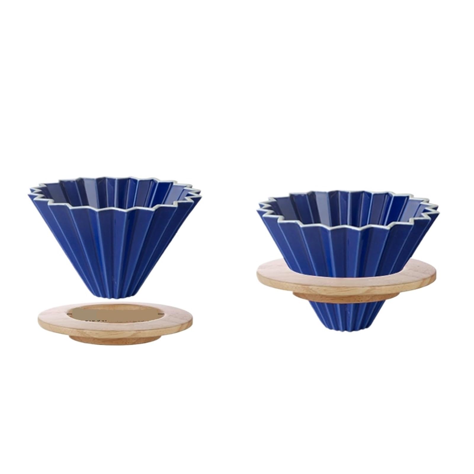 For 1-2 Tazas De Café Hecho A Mano Y A Máquina, Soporte De Taza De Filtro De Café, Embudo De Goteo De Cono De Cerámica Reutilizable, Cafetera(Left)