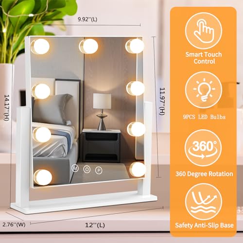 Espejo de Vanidad Dirket con Luz y Rotación 360° miniatura 4