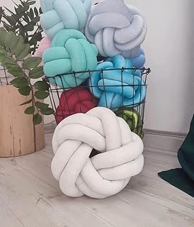 Knot Pillow, White Knit fabric Knot pillow, Modern Knot Pillows, Knot Cushion, Decorative Cushion, Knot Floor Cushions, Scandinavian Pillow