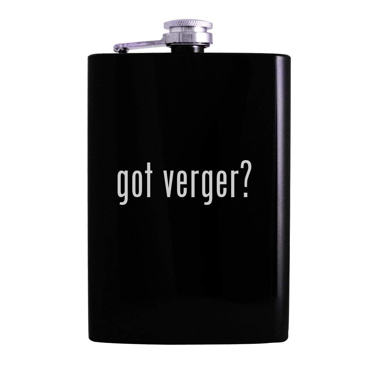 got verger? - 8oz Hip Alcohol Drinking Flask, Black