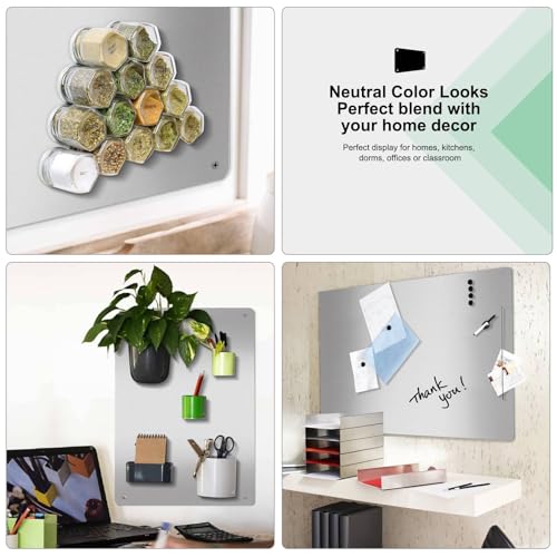 Raweao Tableau Magnétique Mural, Plaque Aimantee pour Magnets, 30x43.5x0.08cm Ultra Mince Metal Tableau pour Magnet Plaque Magnétique A3 – vue 7