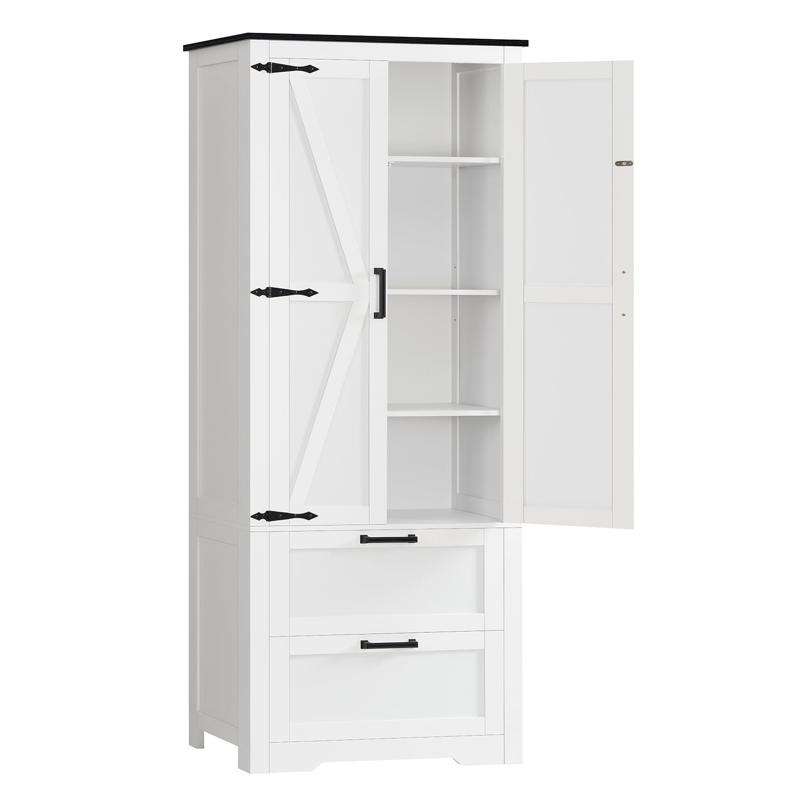TEENFON Storage Cabinet with Doors &amp; Adjustable Shelf