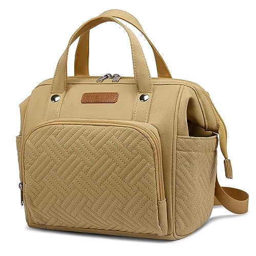 Image of FHELAD Diaper Bag Small Diaper Backpack,Waterproof Multi-Function Newborn Baby Stylish Mini Tote Maternity Bags Travel Backpacks with Insulated Pockets, Light Brown