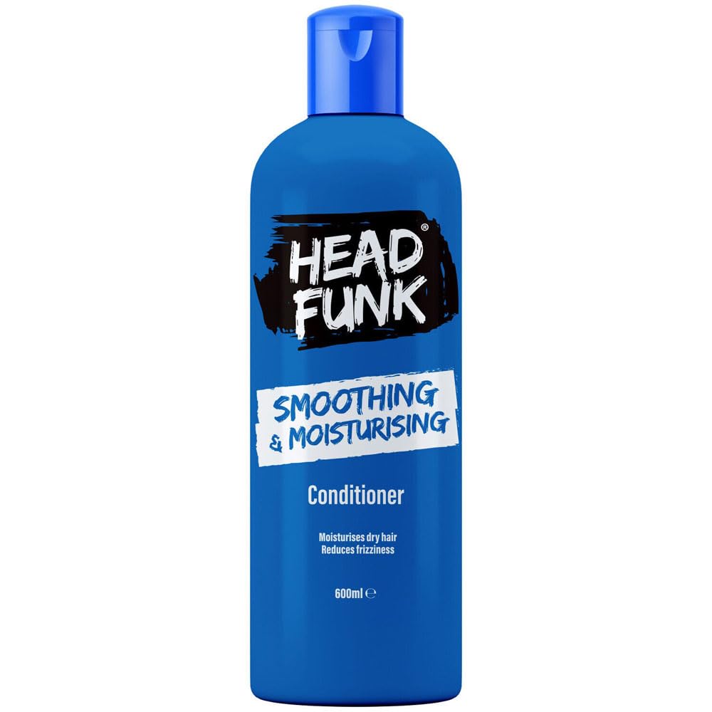 Head Funk Smoothing & Moisturising Conditioner - Moisturises Dry Hair and Reduces Frizz, Blue, 600 ml (Pack of 1)
