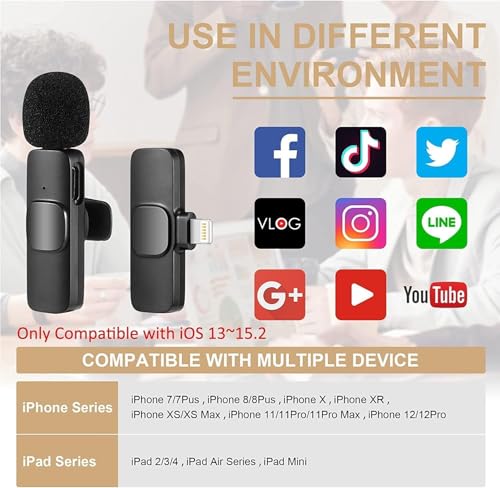 Image of New K8 Wireless Lavalier Microphone for Smartphone Clip-On Mic with Noise Reduction, 2.4GHz Mini Lapel Mic for YouTube, Vlogging, Interview, Live Streaming & Video Recording (K8 MIC)